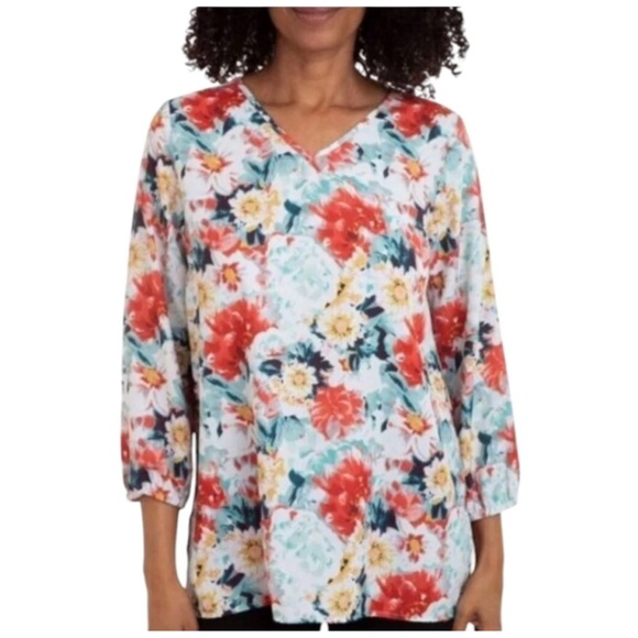 Mario Serrani Tops - Mario Serrani Multicolor Floral Blouse